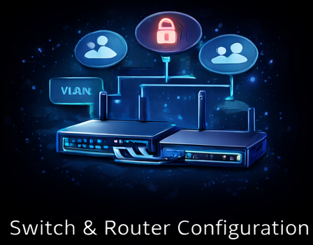 სვიჩებისა და როუტერების კონფიგურაცია